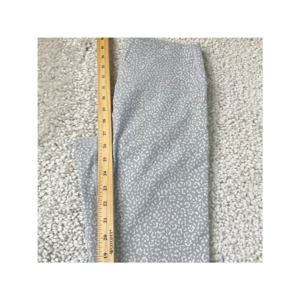 Lululemon Wunder Train Hi Rise Tight Leopard Daisy Starlight Gray Womens 10